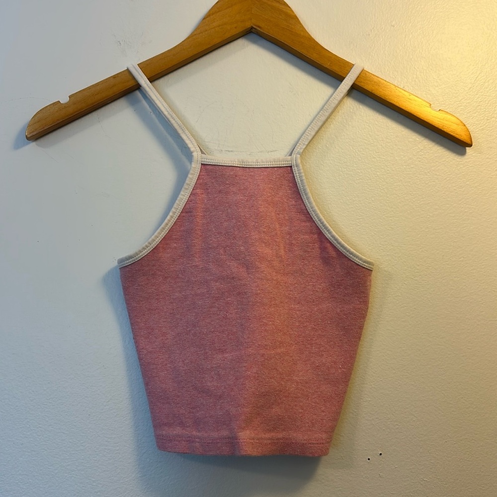 Zara Pink/White Crop top
